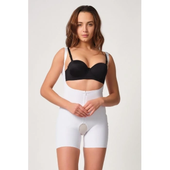 BEYAZ MI Emay 2834 Göğsü Açık Ferumalı Tül Popo Boy Lazer Korse