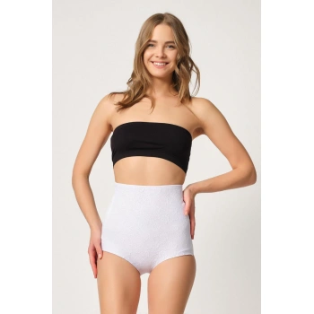 BEYAZ MI Emay 2842 Lazer Dantelli Slip Korse