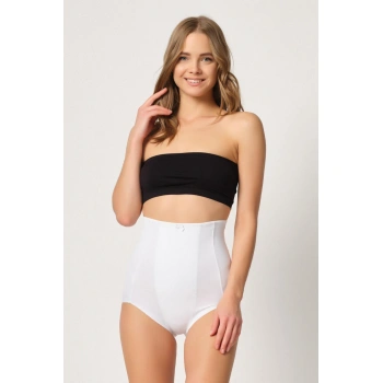 BEYAZ MI Emay 2920 Yüksek Bel Karın Desteklı Slip Lazer Korse