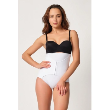 BEYAZ MI Emay 2932 Double Karın Agraf Destekli Slip Lazer Korse