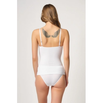 BEYAZ MI Emay 5038 İp Askılı Fantazi Atlet Korse