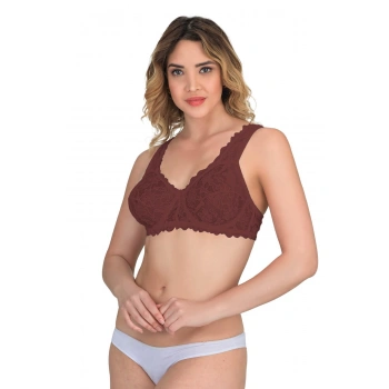 BORDO MI Emay 178 B Balenli Dantelli Sütyen
