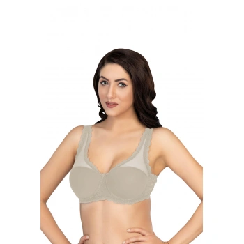 EKRU MI Emay 172 B PEDLİ DANTELLİ BALENLİ MİNİMAZER SÜTYEN