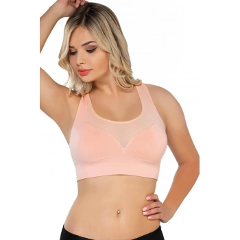 PUDRA  MI Emay 4027 Seamless Tül Pedli Toparlayıcı Büstiyer