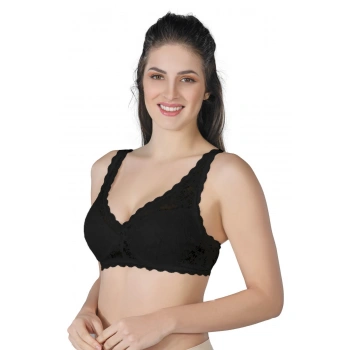 SİYAH MI Emay 188 B Pedli Dantelli Telli Toparlayıcı Sütyen