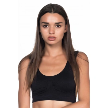 SİYAH MI Emay 4021 Pedli Kalın Askılı Büstiyer