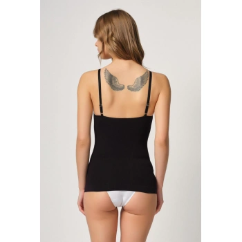 SİYAH MI Emay 5038 İp Askılı Fantazi Atlet Korse