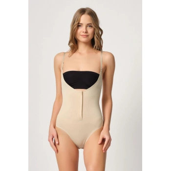 TEN MI Emay 2043 Göğsü Açık Agraflı Body Korse