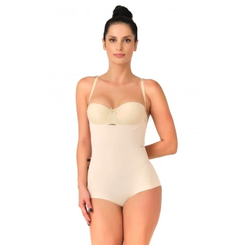 TEN MI Emay 2723 Lazer Kesim Göğsü Açık Slip Korse