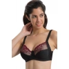 BORDO SİYAH MI Emay 136 B Balenli Toparlayıcı Dantelli Sütyen