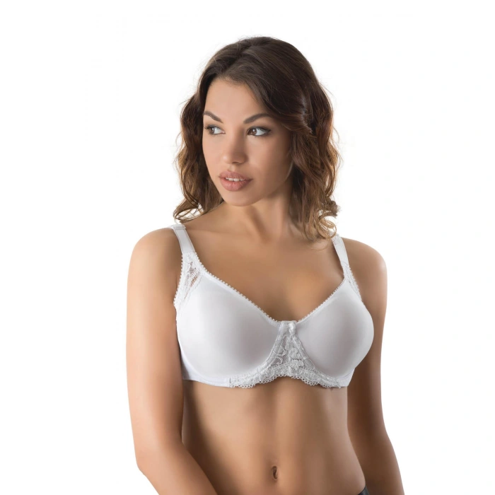 BEYAZ MI Emay 164 B Balenli Dantelli Sütyen