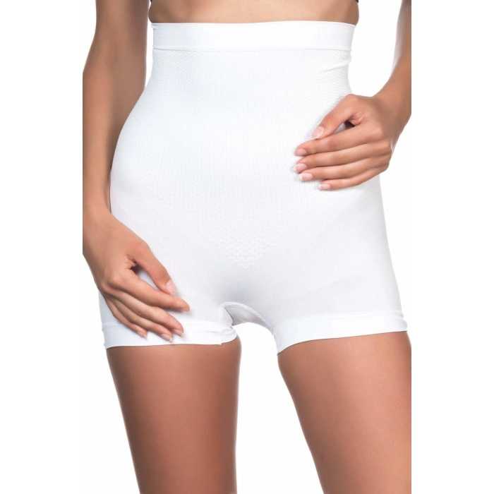 BEYAZ MI Emay 2055 Yüksek Bel Masajlı Boxer Korse