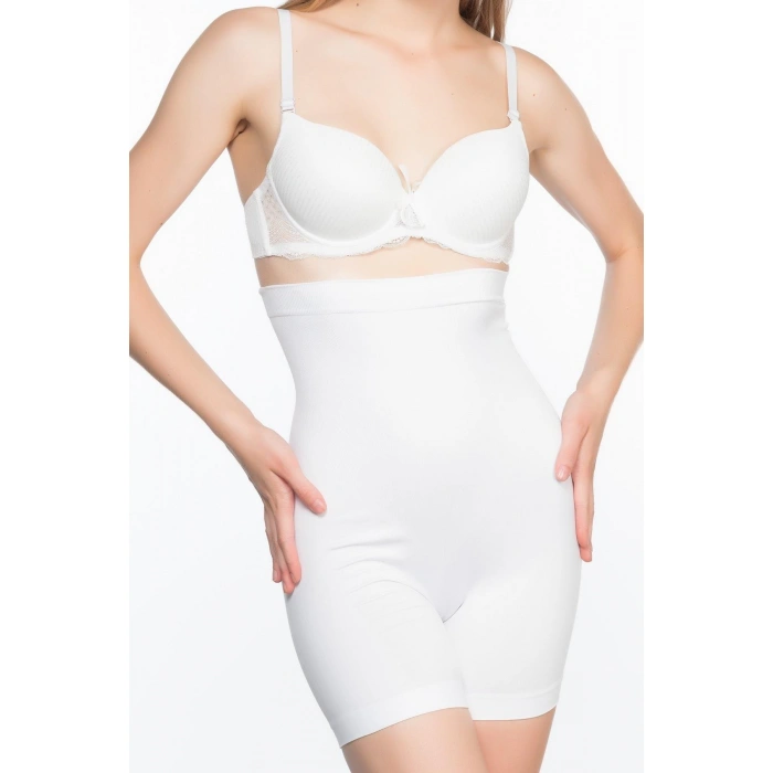 BEYAZ MI Emay 2063 Popo Açık Paçalı Korse