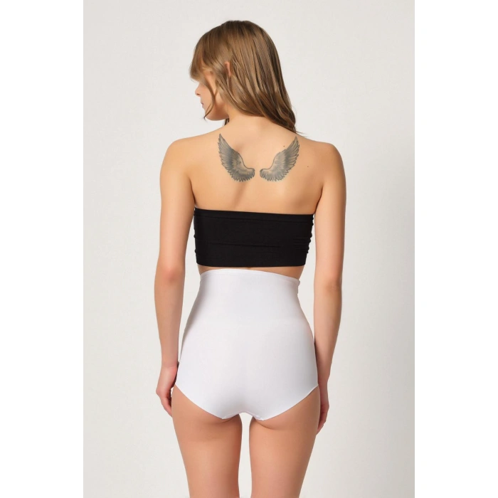 BEYAZ MI Emay 2842 Lazer Dantelli Slip Korse