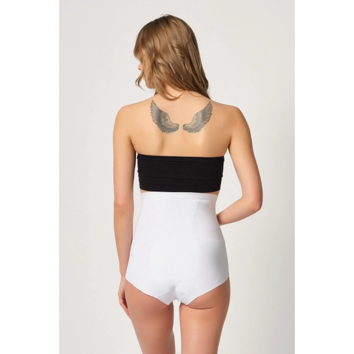 BEYAZ MI Emay 2931 Karın Balen Destekli Slip Lazer Korse