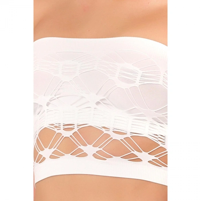 BEYAZ MI Emay 4050 Double Örgü Toparlayıcı Straplez Büstiyer