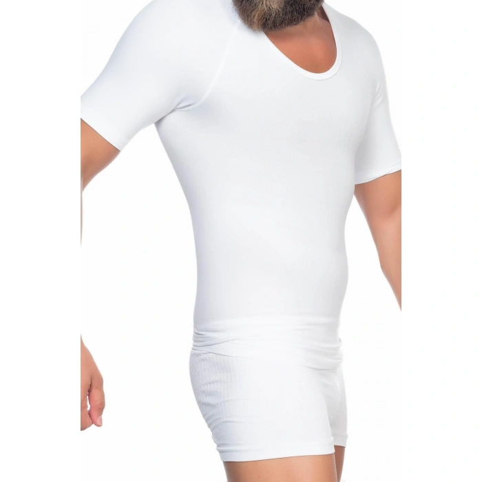 BEYAZ MI Emay E1010 Yarım Kol Erkek Korse Atlet