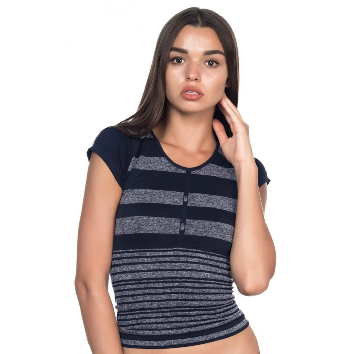 LACİVERT MI Emay 5026 Soft Seamless T Shirt