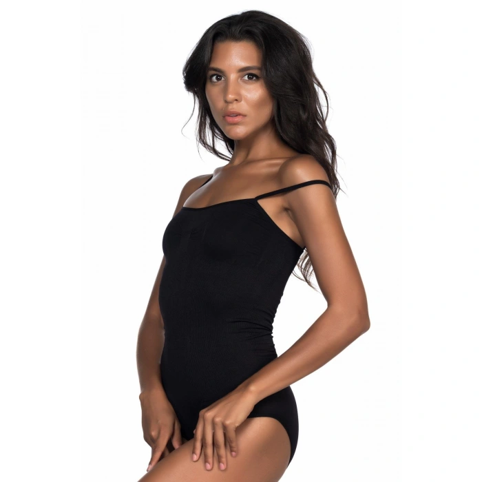 SİYAH MI Emay 1923 Soft İp Askılı Çıtçıtlı  Body