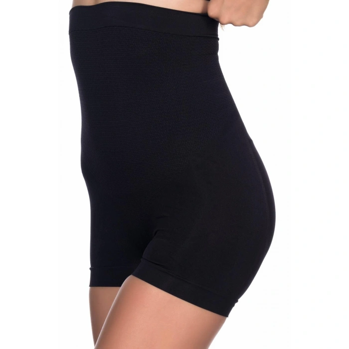 SİYAH MI Emay 2055 Yüksek Bel Masajlı Boxer Korse