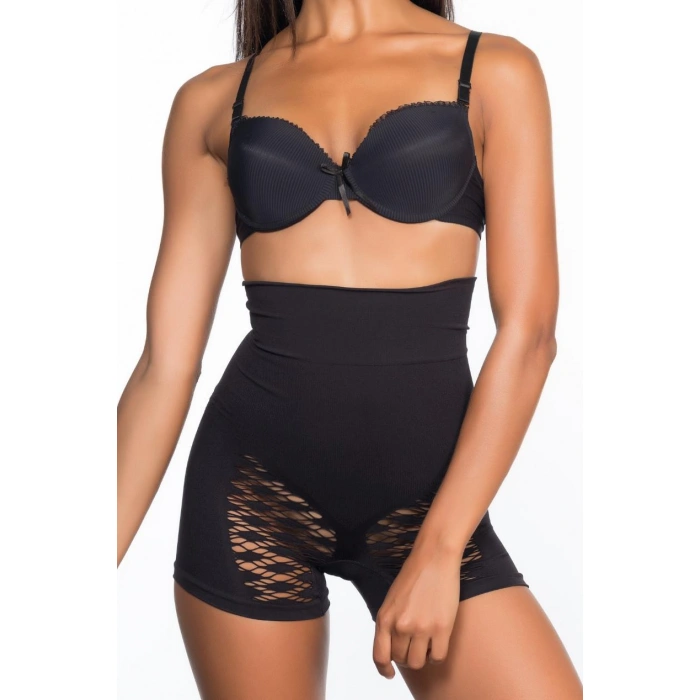SİYAH MI Emay 2064 Popo Açık Fantezi Boxer Korse