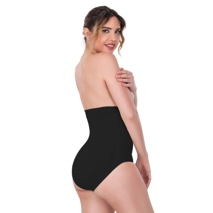 SİYAH MI Emay 2080 Yüksek Bel Çıtçıtlı Slip Korse