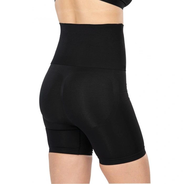 SİYAH MI Emay 2091 Önü Dantelli Yüksek Bel Boxer Korse