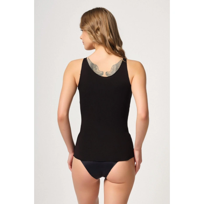 SİYAH MI Emay 2815 Double Cotton Korse Atlet