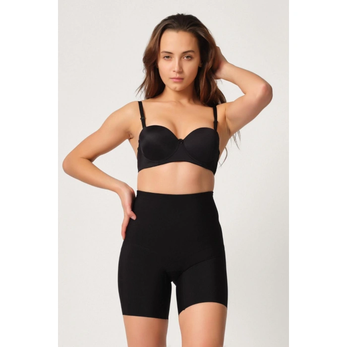 SİYAH MI Emay 2816 Yüksek Bel Boxer Lazer Korse