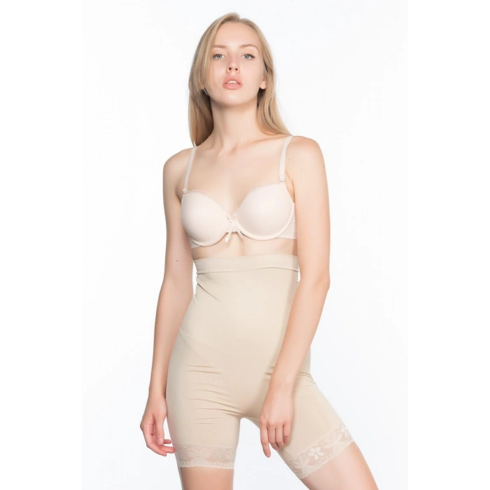 TEN MI Emay 2027 Yüksek Bel Dantelli Paçalı Korse