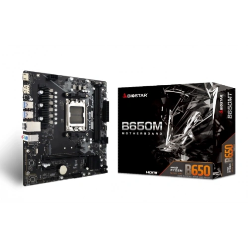 Biostar B650MT AMD AM5 DDR5 6000+(OC) HDMI DP M2 mATX Type-c,USB 3.2