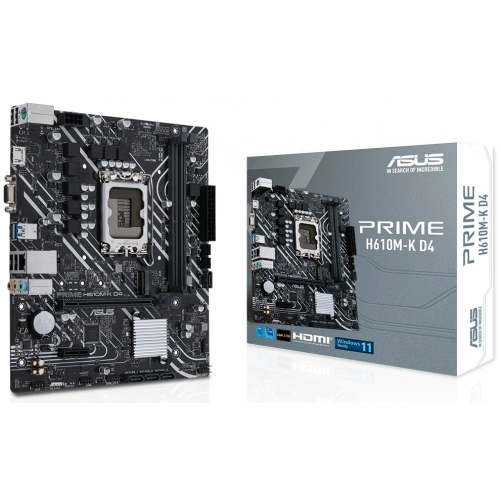 ASUS PRIME H610M-K D4 1700P DDR4 SES GLAN HDMI/VGA SATA3 USB3.2 mATX