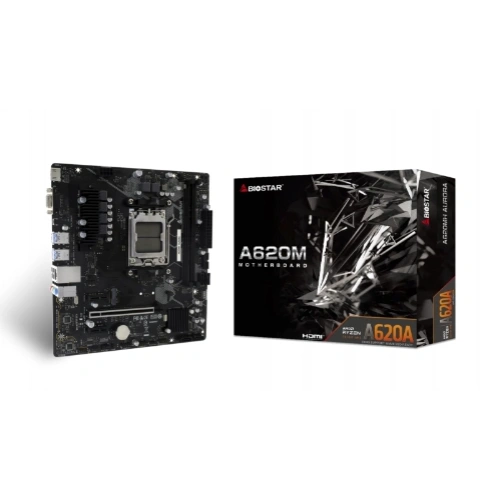 Biostar A620MH AURORA ARGB AMD AM5 DDR5 5600 HDMI VGA M2 mATX
