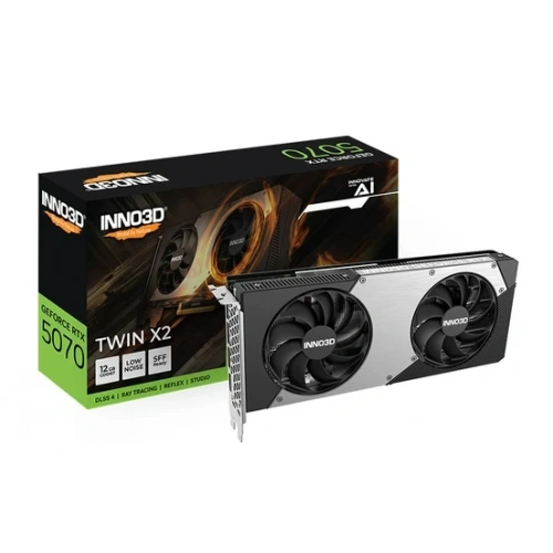 Inno3D RTX5070 Twin x2 OC 12GB 192Bit GDDR7 3x DP, HDMI, DLSS 4, NVIDIA Reflex 2