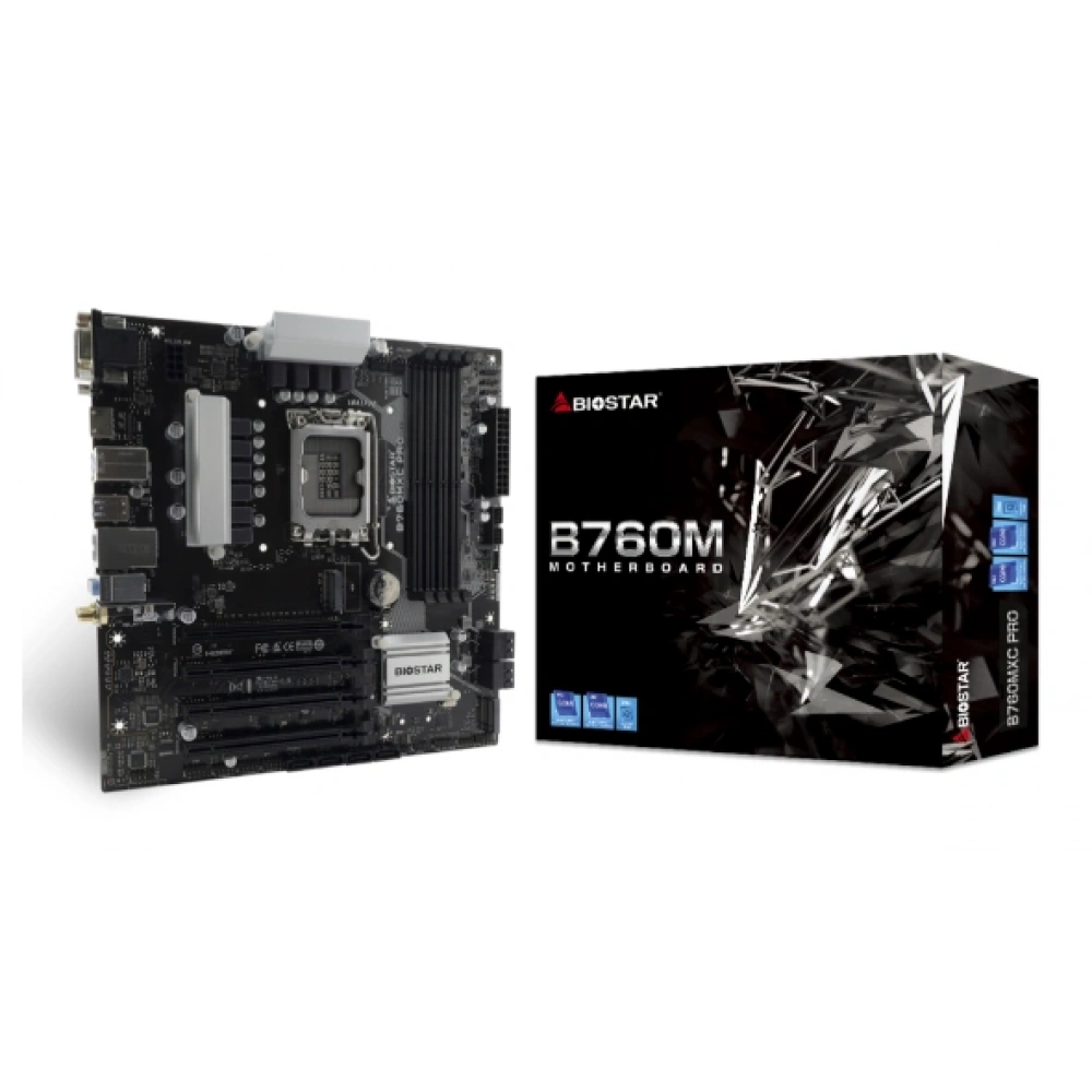 Biostar B760MXC PRO 1700P DDR5 6000 2xM2 DVI HDMI VGA mATX 4xDIMM