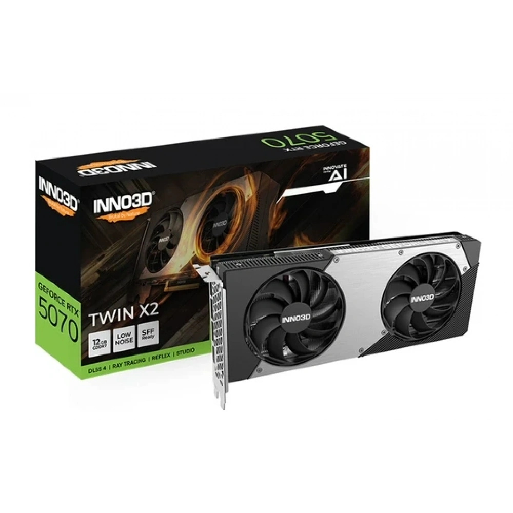 Inno3D RTX5070 Twin x2 OC 12GB 192Bit GDDR7 3x DP, HDMI, DLSS 4, NVIDIA Reflex 2
