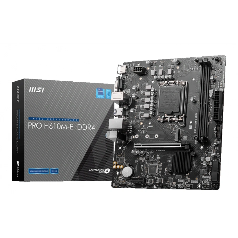MSI PRO H610M-E DDR4 3200MHZ mATX 1700p
