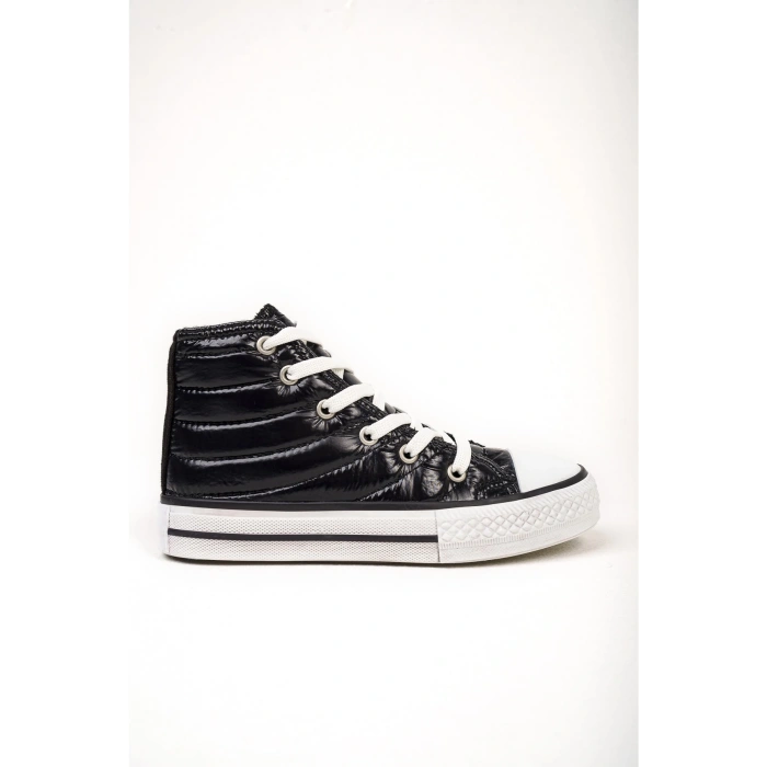 Unisex Günlük Rahat Bilekli Jel Taban Siyah Paraşüt Kadın Erkek Kışlık Spor Ayakkabı Sneaker