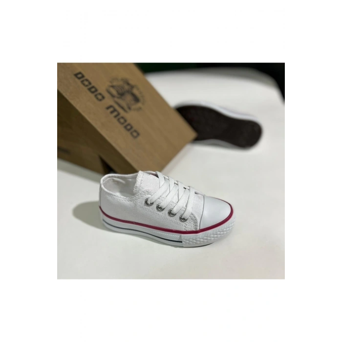 Unisex Günlük Keten Rahat Beyaz Bebek & Çocuk Sneaker Convers Spor Ayakkabı
