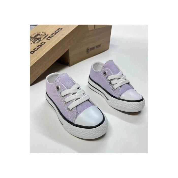 Günlük Keten Rahat Lila Bebek & Çocuk Sneaker Convers Spor Ayakkabı