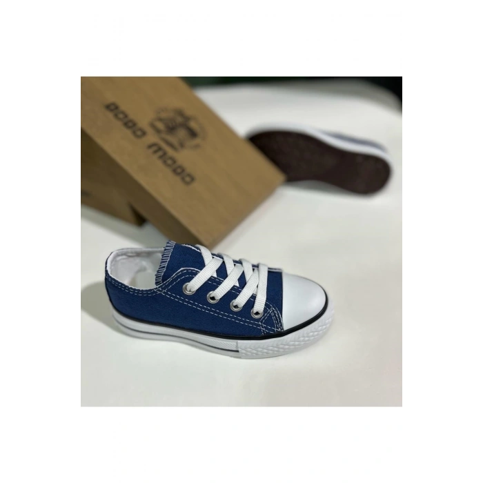 Unisex Günlük Keten Rahat Kot Mavi Bebek & Çocuk Sneaker Spor Ayakkabı