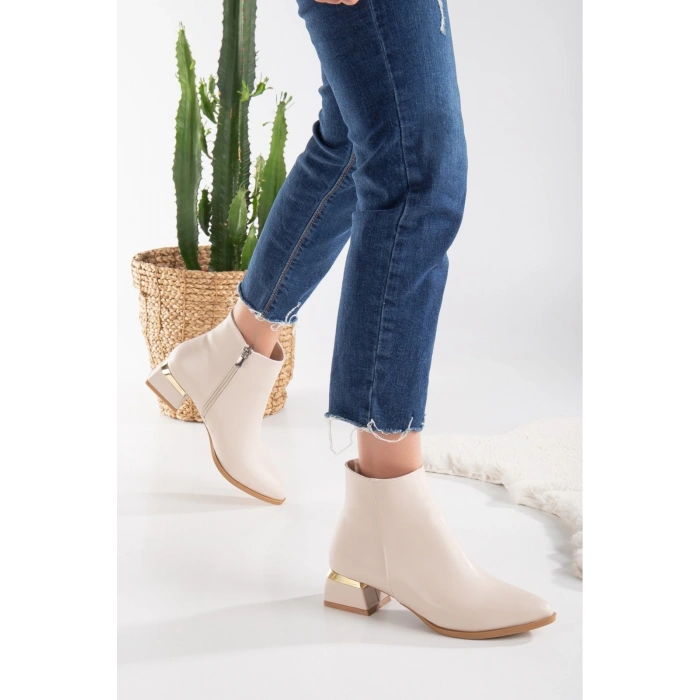 Bilalim 0501 Günlük Kadın Bot Sade Topuklu 3 Cm