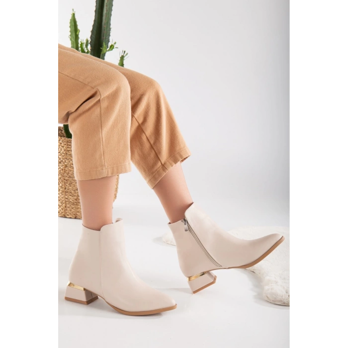 Bilalim 0501 Günlük Kadın Bot Sade Topuklu 3 Cm