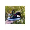Hello Kitty Baskılı, Gökkuşağı Bağcıklı, Siyah Bilekli Spor Ayakkabı Çocuk Sneaker