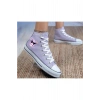 Çince Kuromi Baskılı, Lila Bilekli Spor Ayakkabı, Çocuk Sneaker
