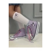 Kuromi Baskılı, Lila&Pembe Bağcıklı, Lila Bilekli Spor Ayakkabı, Çocuk Sneaker