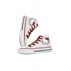 Hello Kitty Baskılı, Kırmızı Bağcıklı, Beyaz Bilekli Spor Ayakkabı Çocuk Sneaker