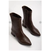 Kadın Kahve Sivri Burun Bot Günlük Bot Boots