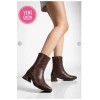 Kadın Kahve Sivri Burun Bot Günlük Bot Boots