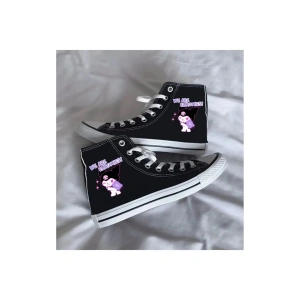 We Are Kuromies Baskılı Siyah Bilekli Spor Ayakkabı Çocuk Sneaker